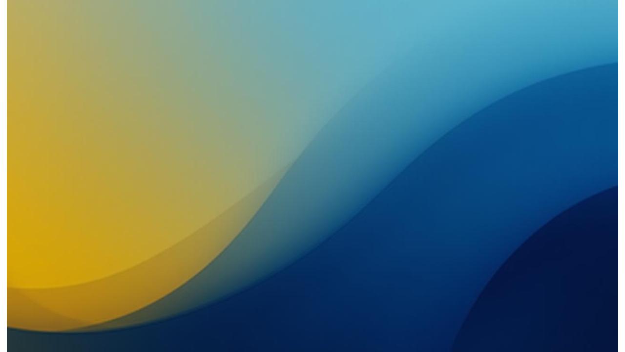 Dynamisches Hintergrundbild mit dezenten Farbverläufen in Blau- und Gelbtönen